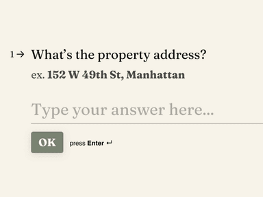 Simple form interface